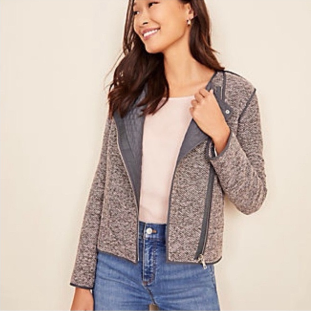 Ann Taylor NWT Tweed Biker Jacket - Picture 3 of 10